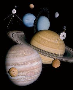CTN August 2017 Figure 8: Montage of the four gas giants and some of their moons photographed by Voyager
